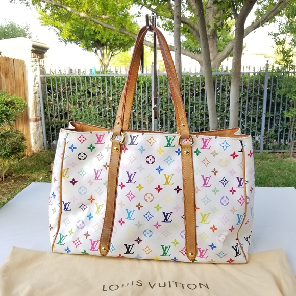 Louis Vuitton Aurelia GM Blanc Multicolor Oversized Jumbo Shopper Tote handbag - Picture 9 of 16